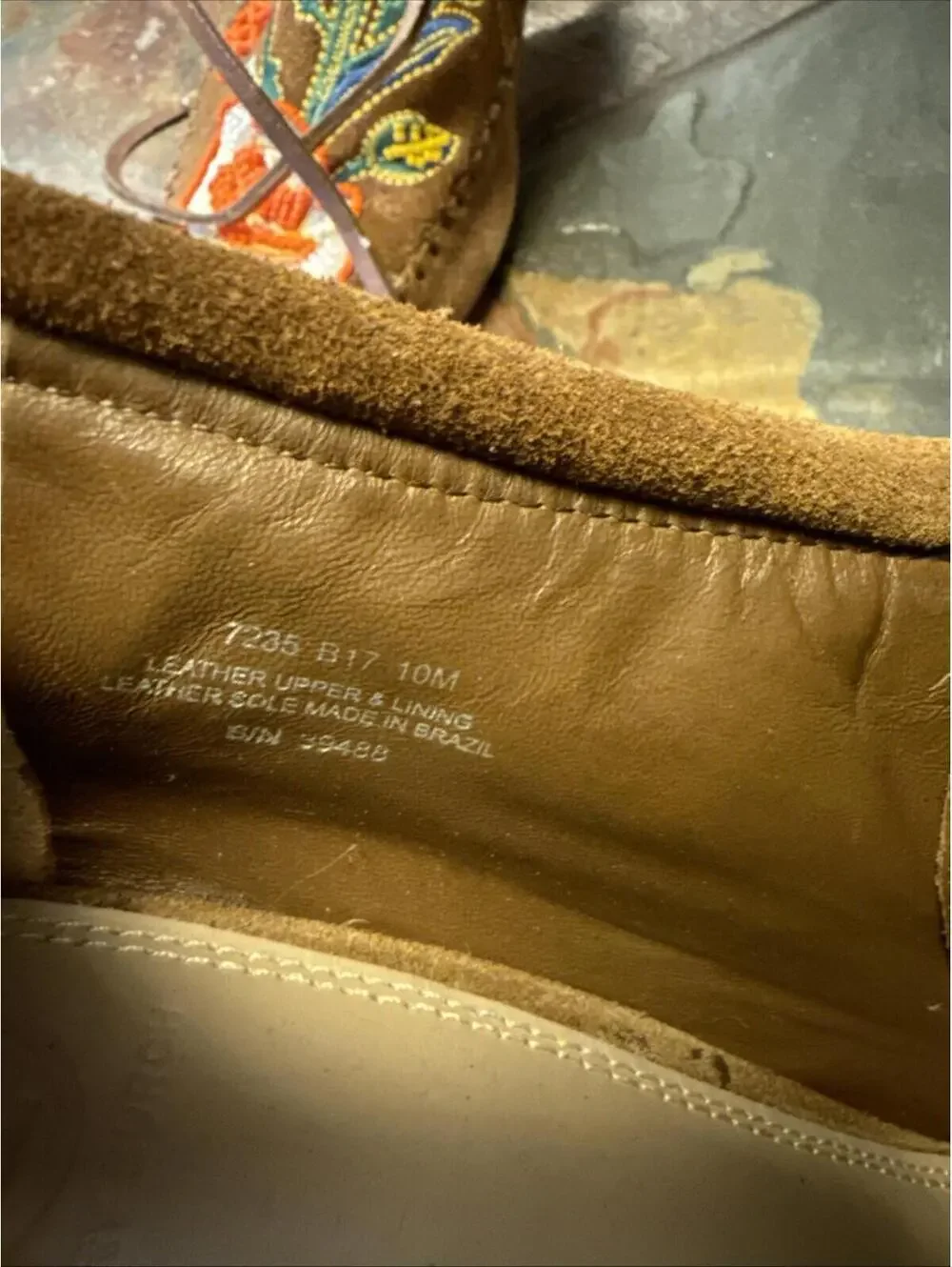 Tory Birch Brown Suede Classic Boot Embroidered One Of A Kind Beauty Size 10